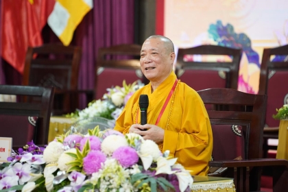 Hòa thượng Thích Bảo Nghiêm chia sẻ tại Khóa tập huấn nghiệp vụ Hoằng pháp năm 2024